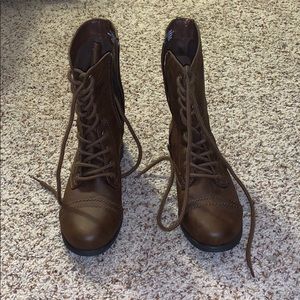 Brown Mossimo combat boots!